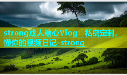 strong成人糖心Vlog：私密定制，懂你的视频日记-strong