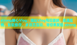 strong糖心Vlog：精彩Vlog每日更新，高清流畅，智能推荐，多语言互动，等你来发现-strong