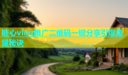 糖心vlog推广二维码一键分享引爆流量秘诀